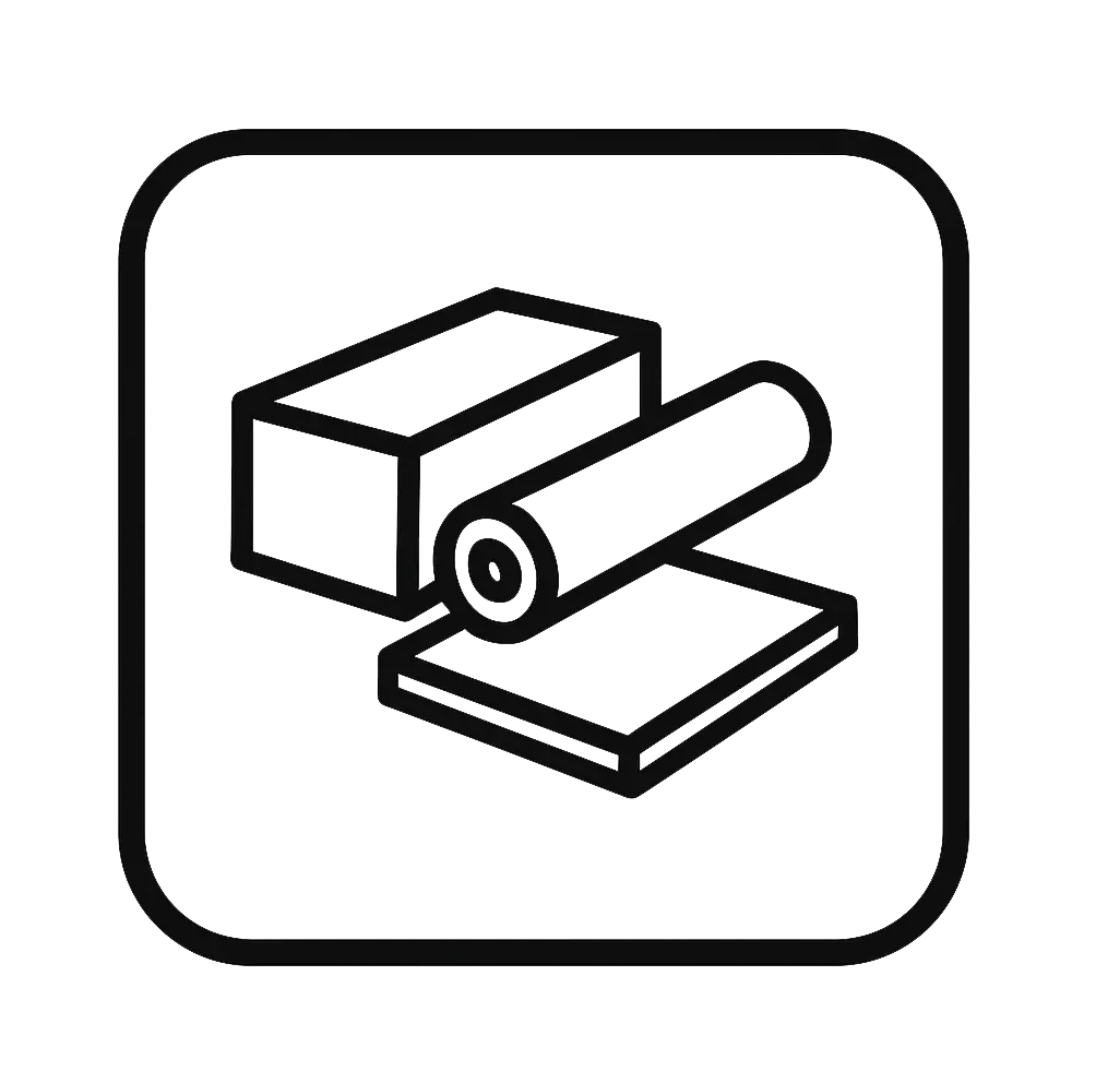 Ícone de peças usinadas em materiais isolantes técnicos (TVE, Epóxi, Teflon) - F.L. Indústria